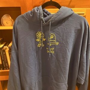 LONELY GHOST Oversized Pullover Hoodie